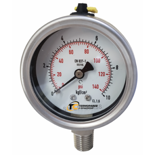 Manômetro Analógico Total Inox de 62mm