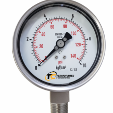 Manômetro Analógico Total Inox de 100mm